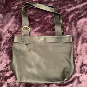 Coach Buckle Strap Lafayette Black Leather Messenger bag